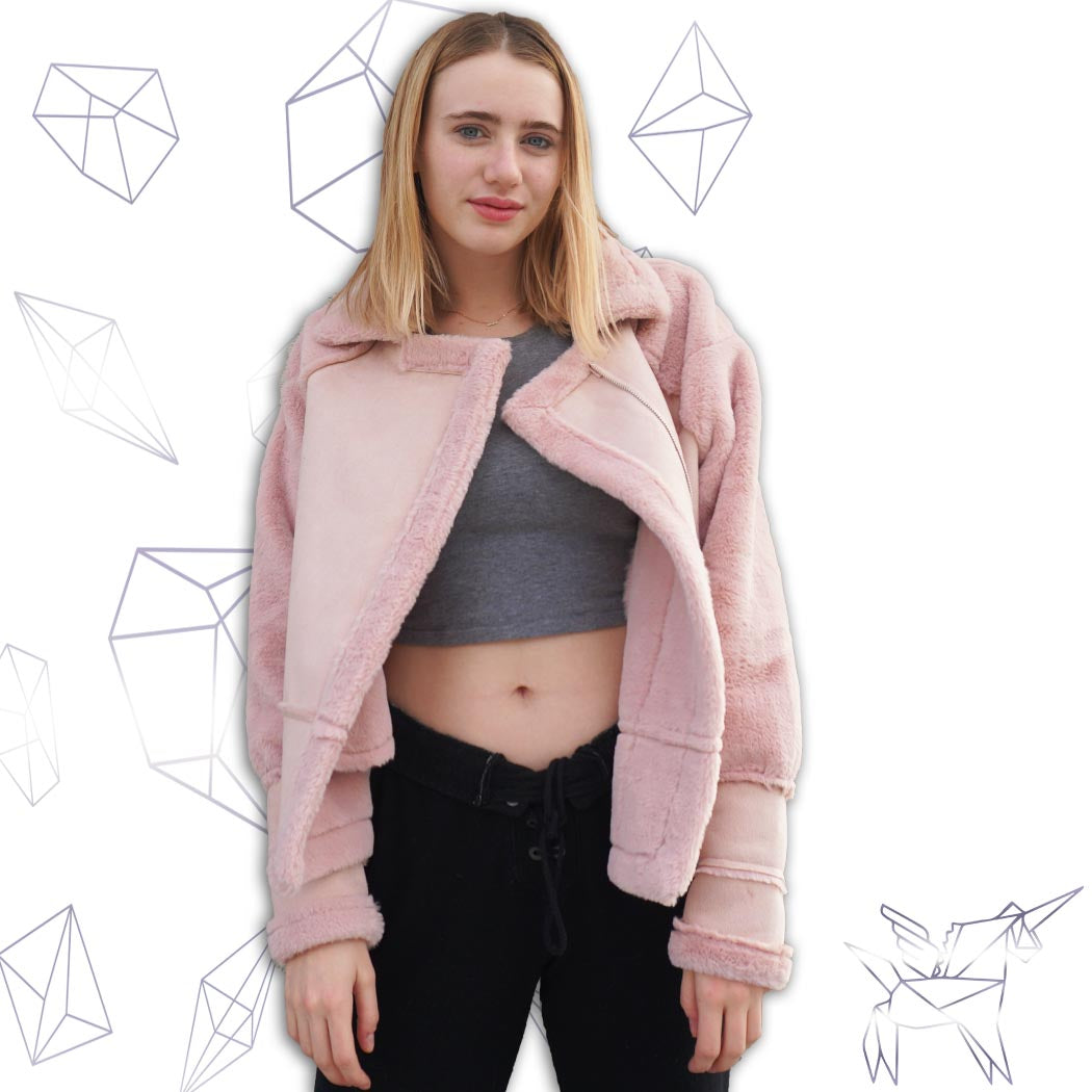 The Kimberly Pink Faux Jacket