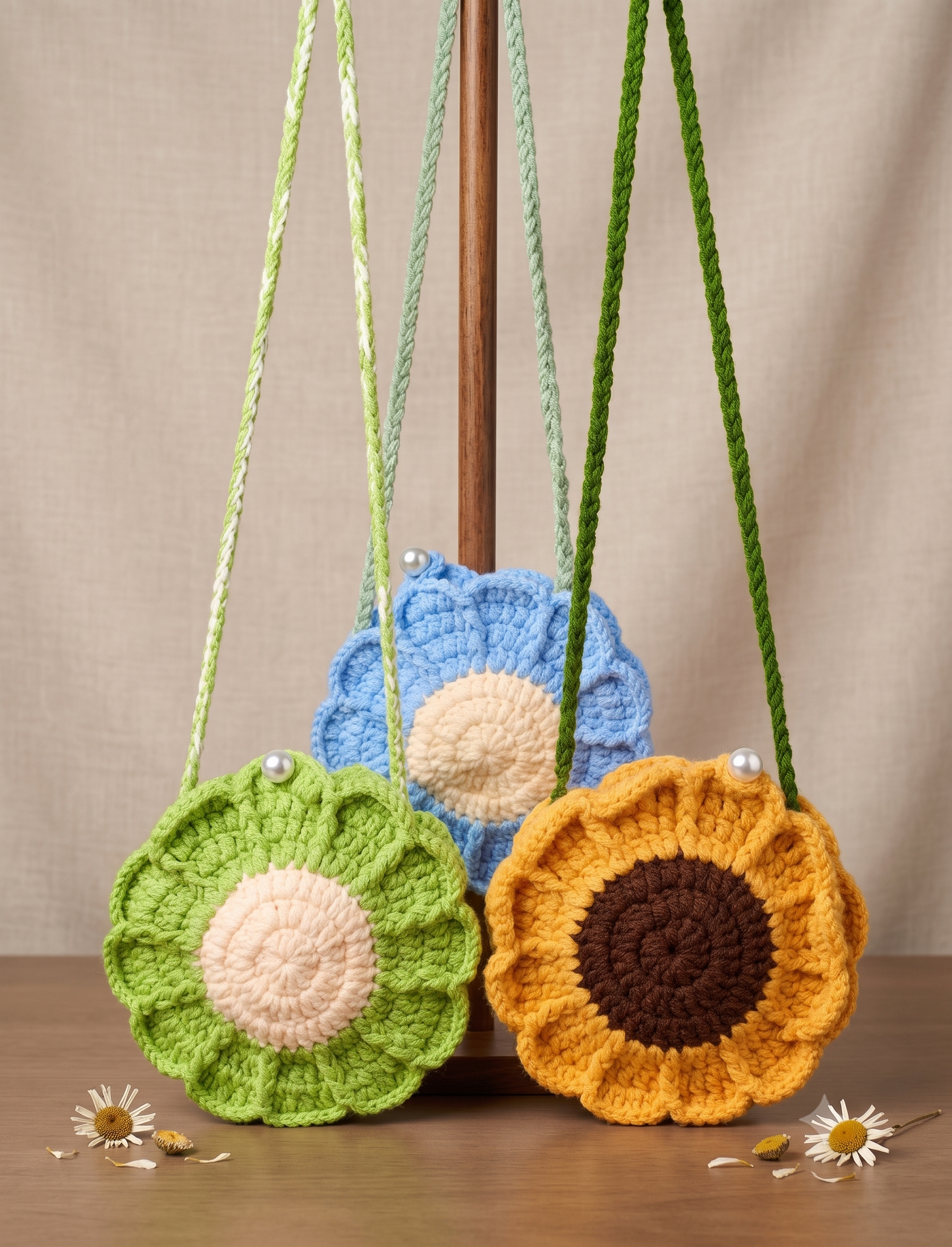 Sunflower Crochet Sling Bags 🌻