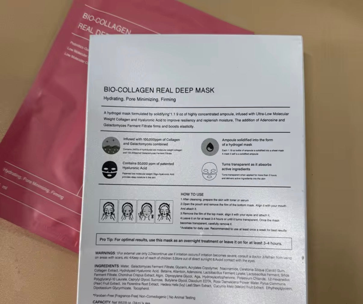 Bio-Collagen Real Deep Face Mask (Pack of 4)