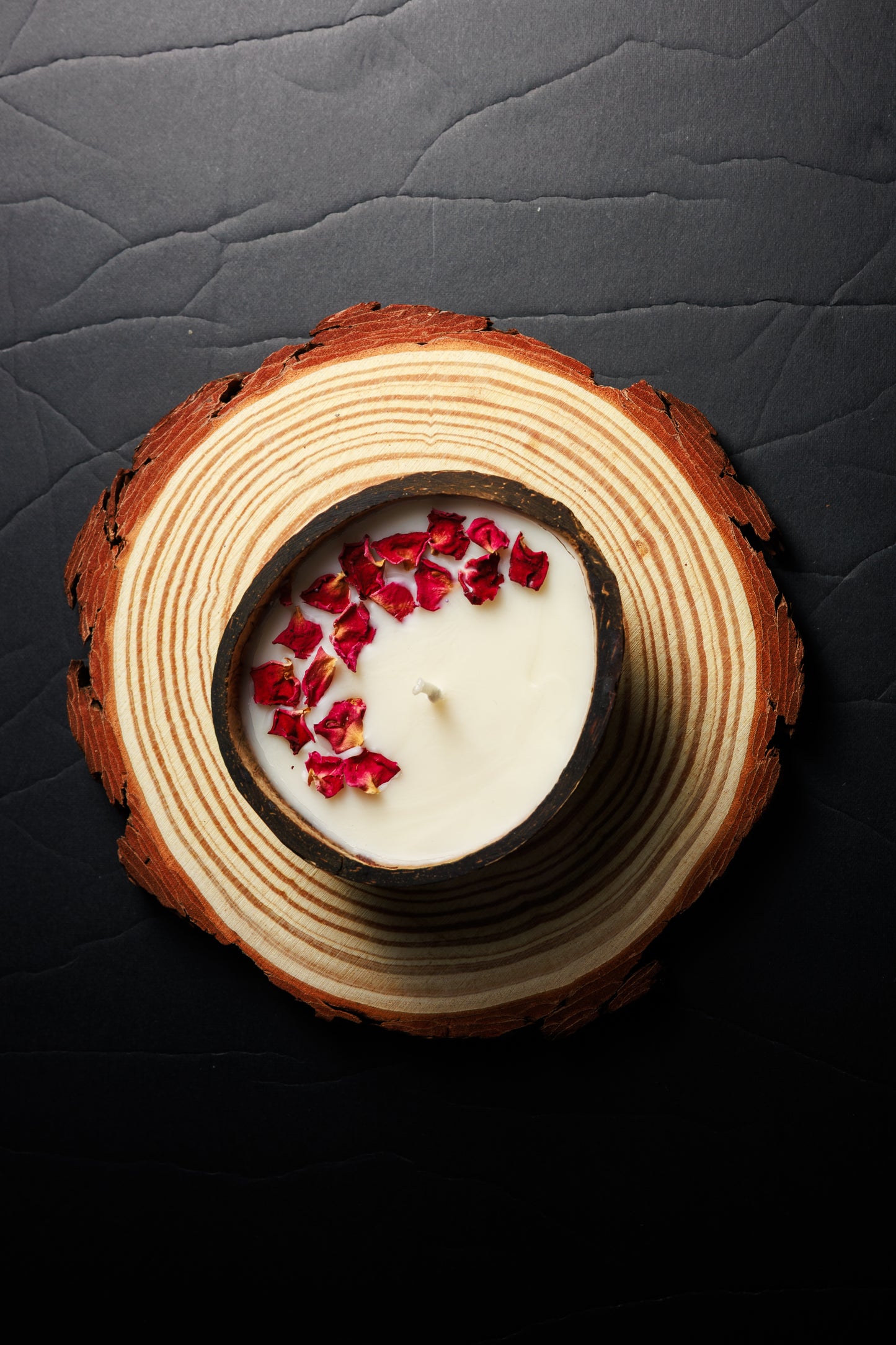 Rose Coconut Shell Calm Ritual Candle