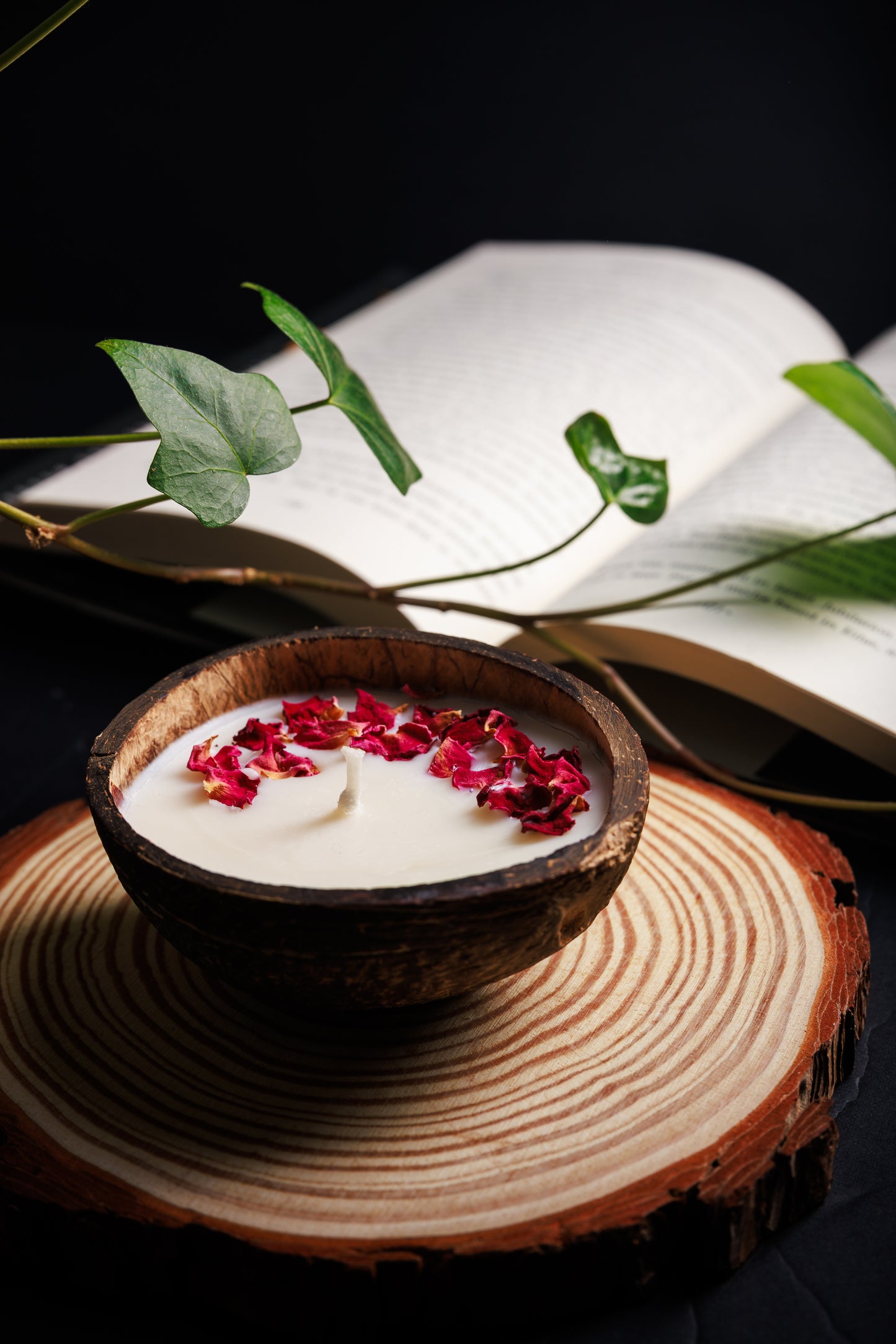 Rose Coconut Shell Calm Ritual Candle