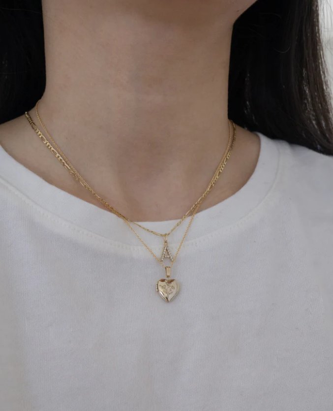 14k Gold Heart Locket Necklace - Chasin' Unicorns