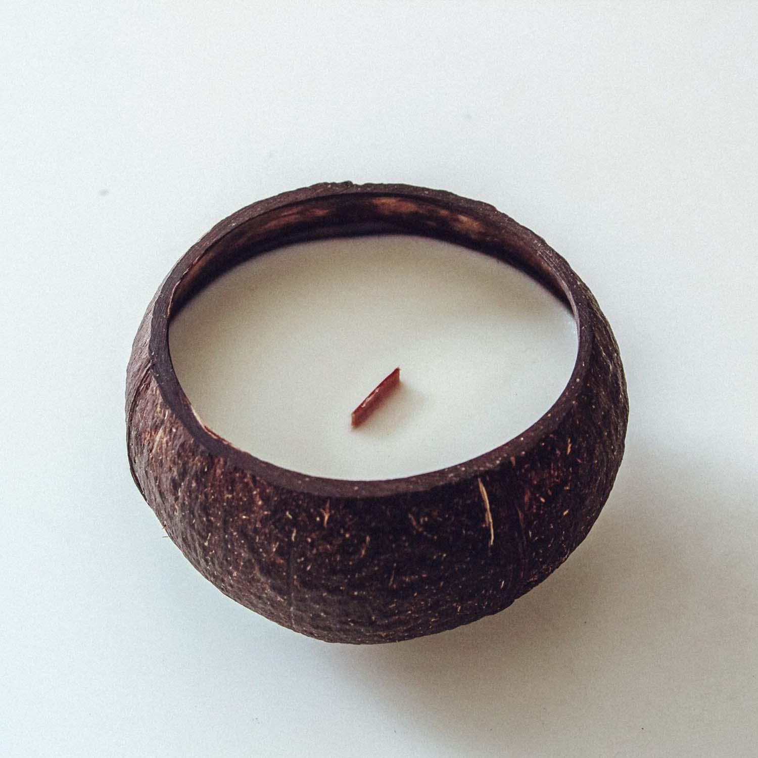 Vanilla Coconut Shell Candle - Chasin' Unicorns