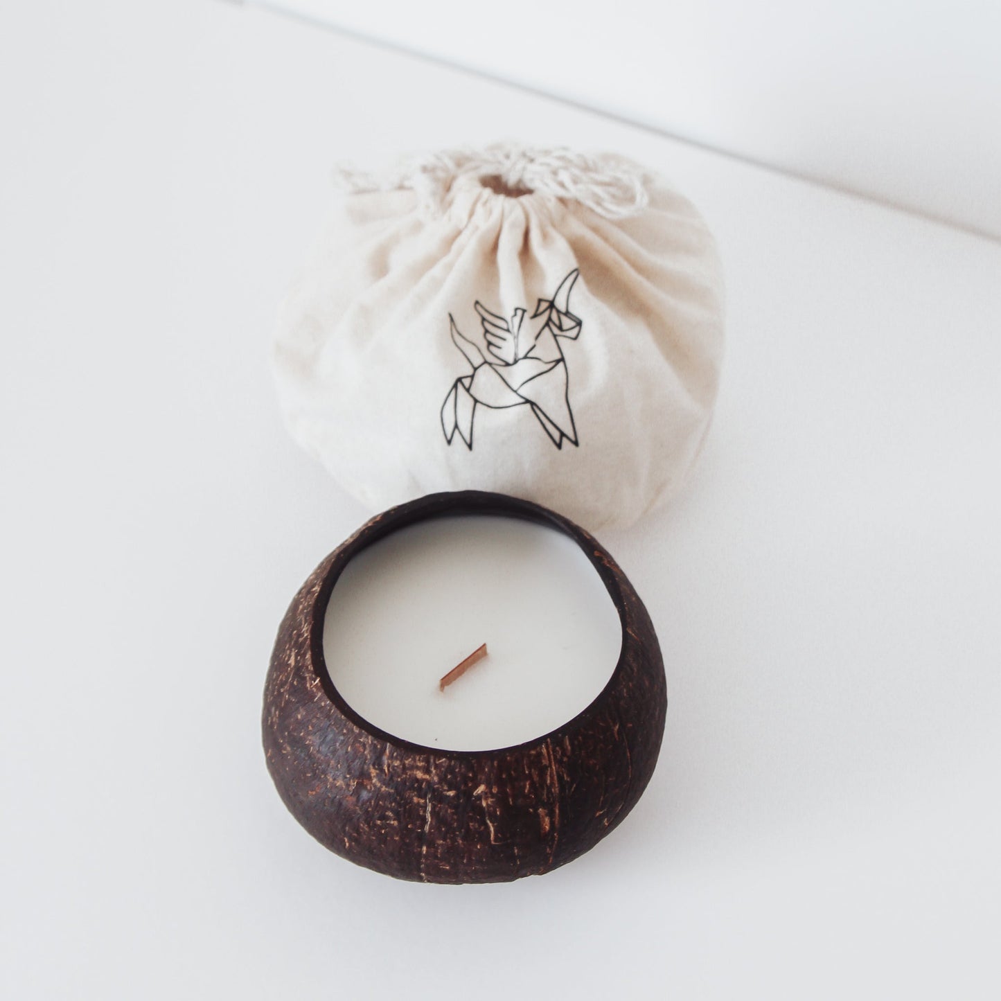Vanilla Coconut Shell Candle - Chasin' Unicorns