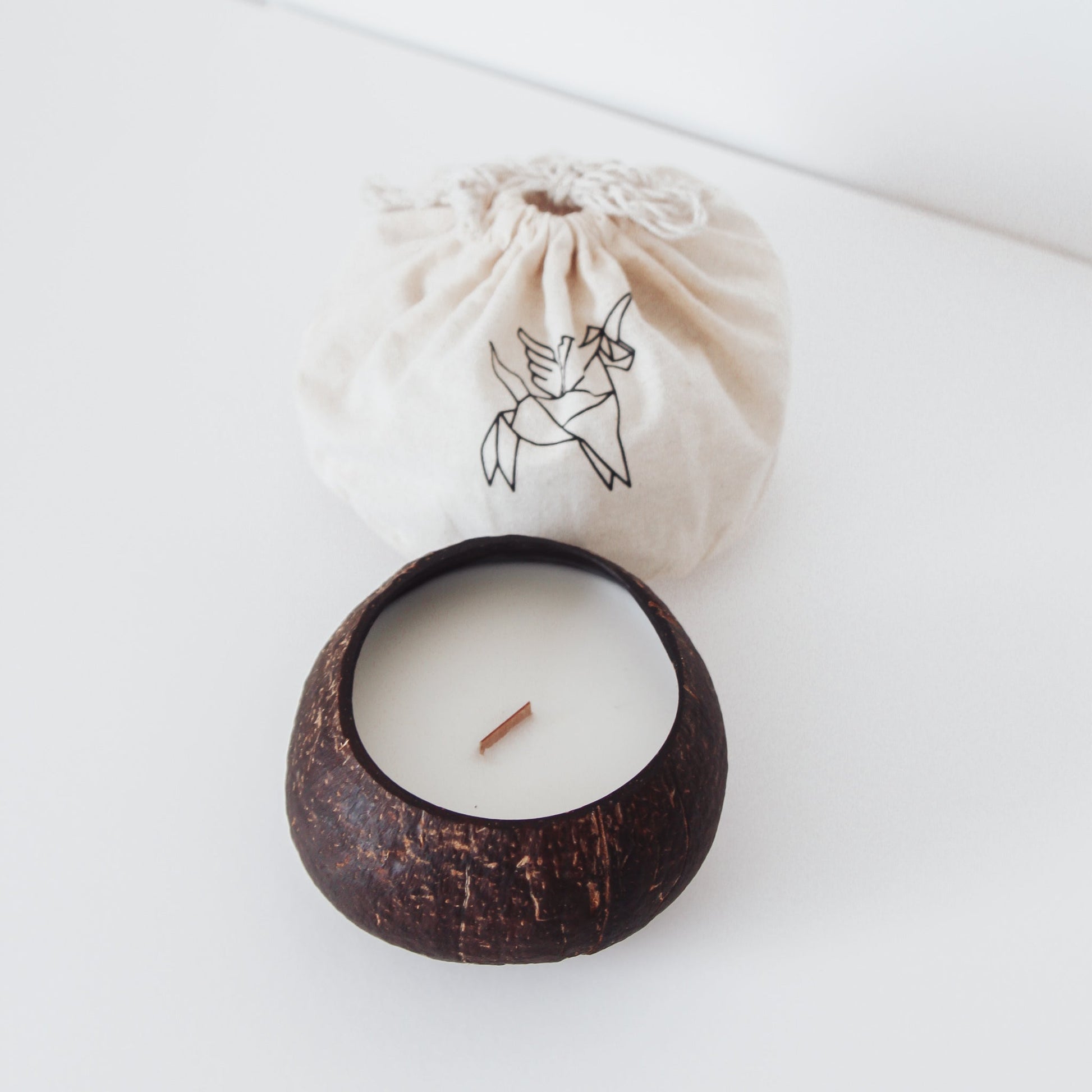 Vanilla Coconut Shell Candle - Chasin' Unicorns
